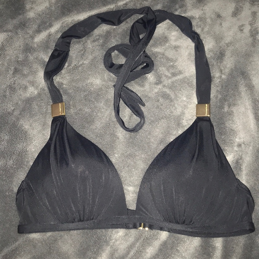 Victoria secret black lightly padded bikini top